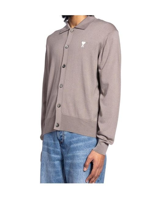 AMI Blue Ami Knitted Jumper for men