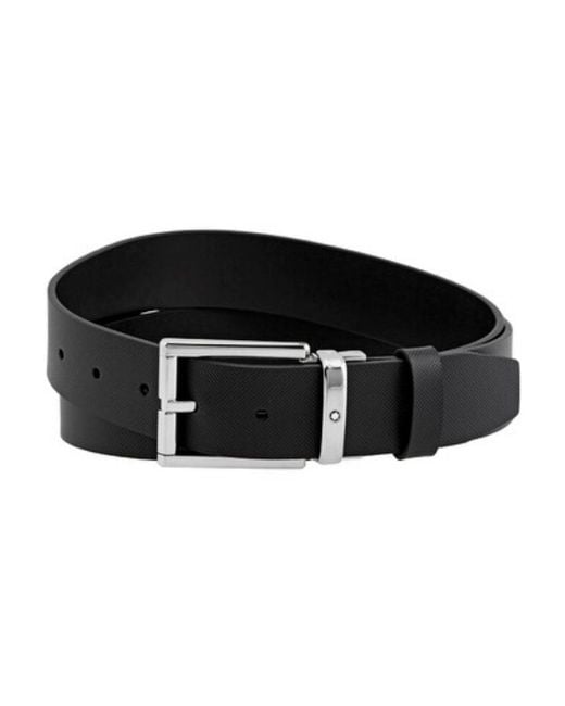 Montblanc Black Logo Belt for men