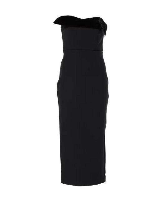 Roland Mouret Black Crêpe Bustier Dress