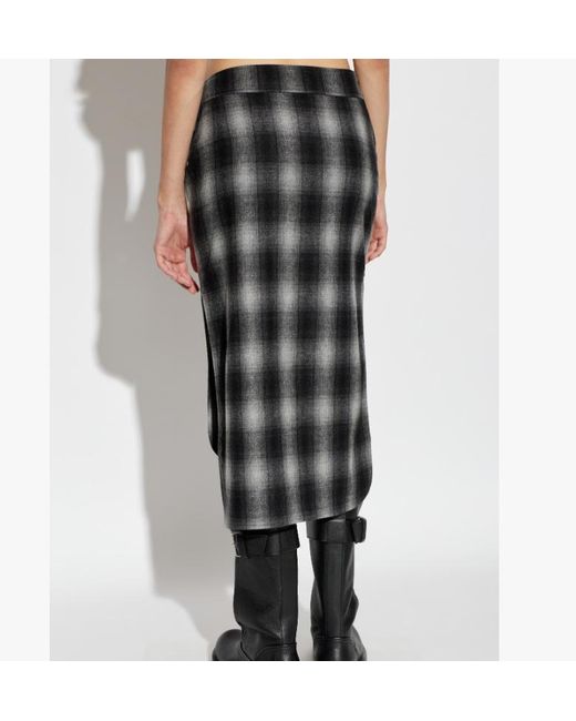 IRO Black Patterned Midi Skirt