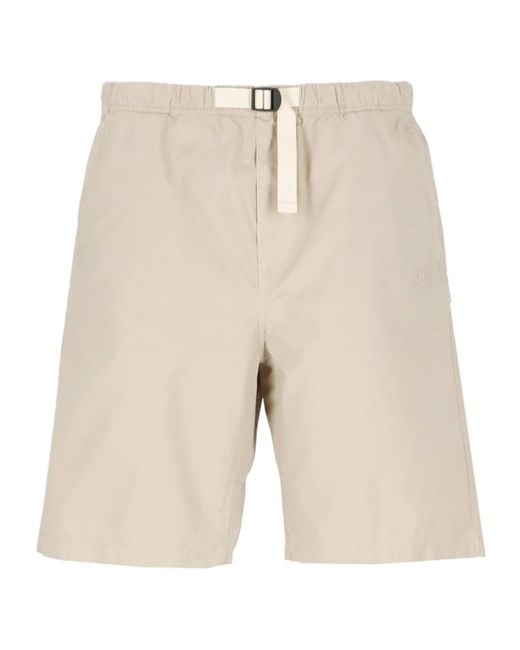 MSGM Natural Buckle-Strap Fastened Thigh-Length Shorts for men