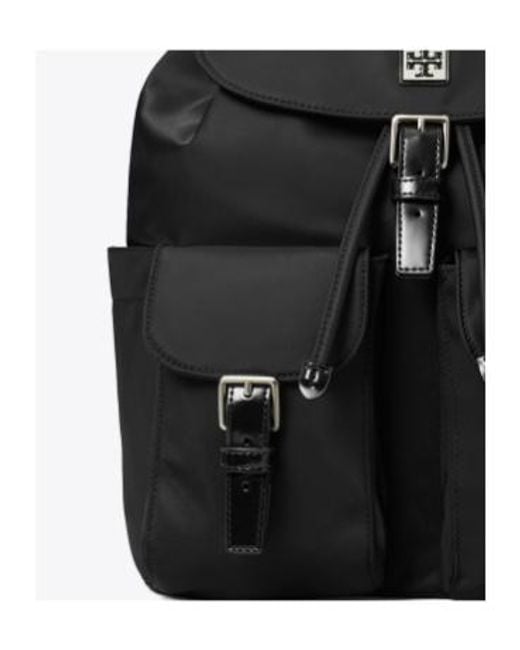 Tory Burch Black Drawstring Backpack