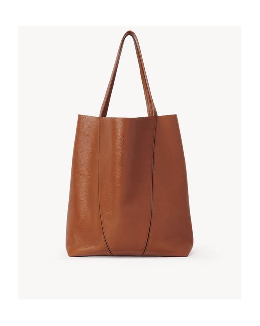 Chloé Brown Chloé Large Spin Tote Bag
