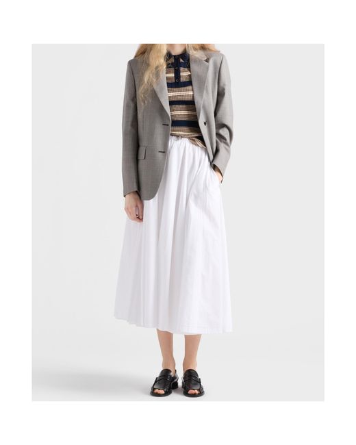 Prada Gray Single-Breasted Checked Grisaille Jacket