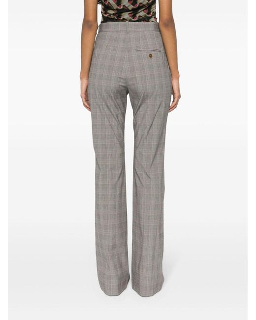 Vivienne Westwood Gray Ray Checked Trousers