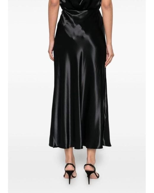 Alberta Ferretti Black Flowing Skirt