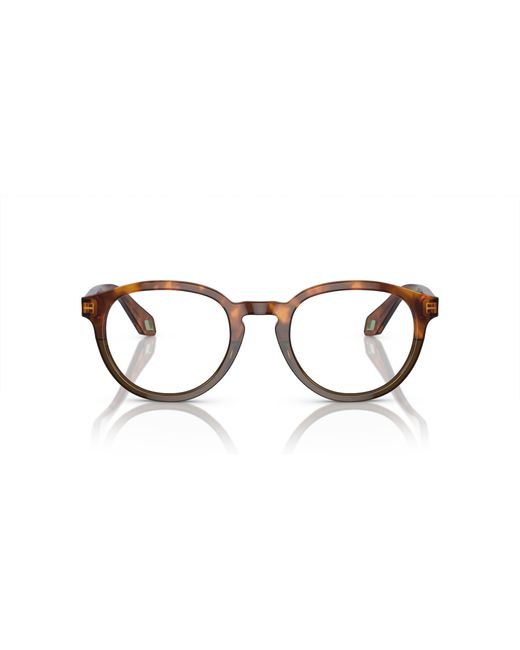 Giorgio Armani Black Round Frame Glasses for men