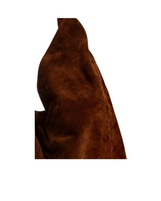 Moschino Brown Suede Shoulder Bag