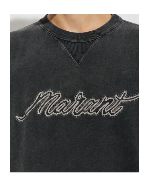 Isabel Marant Black Long-Sleeve Sweatshirt for men
