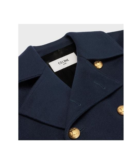 Céline Blue Cropped Chelsea Coat