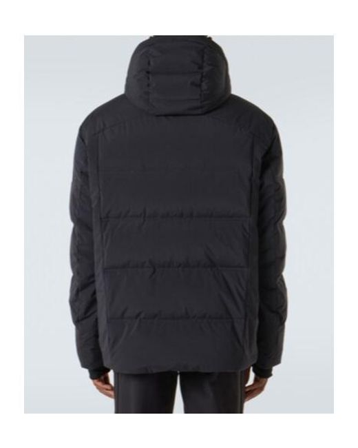 Bogner Blue Down-Filled Ski Suit Features A Detachable Fleece Hood for men