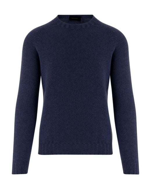 Tagliatore Blue Long-Sleeved Sweater for men