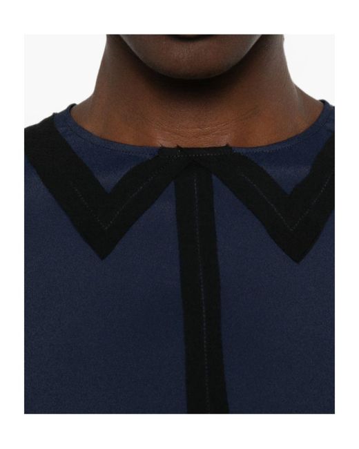 N°21 Blue Silk Blend Top