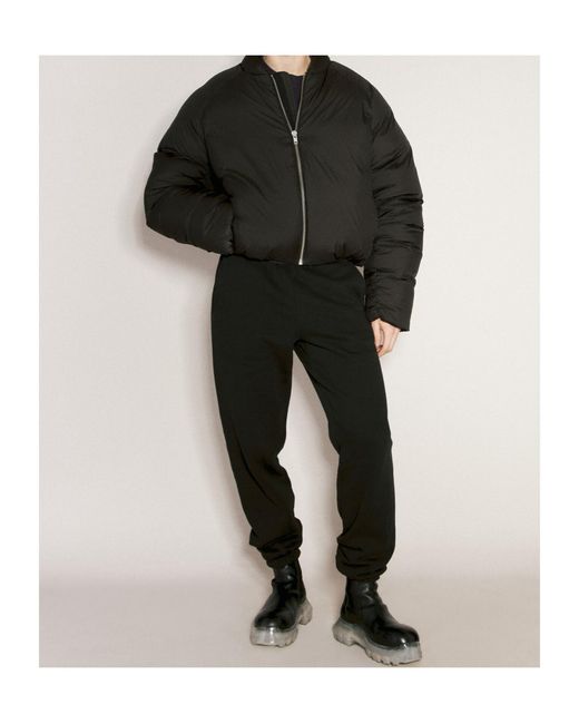 Entire studios Black Pillow Bomber Jacket for men