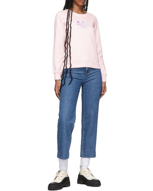 A.P.C. White Rue Madame Paris Cotton Sweatshirt