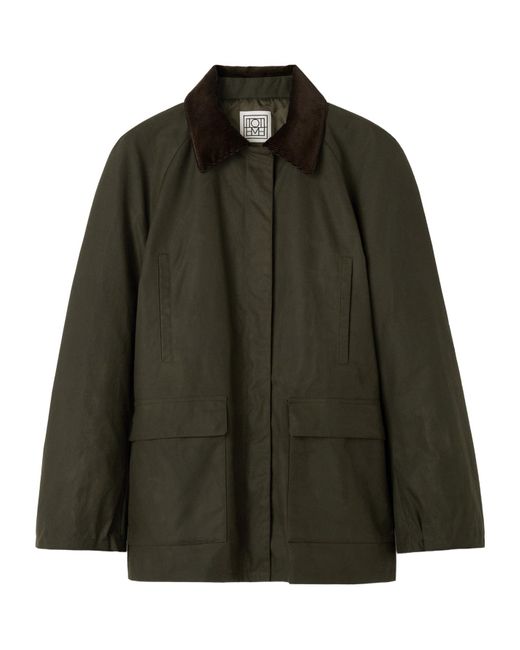 Totême  Green Totême Collared Pocket Detailed Jacket