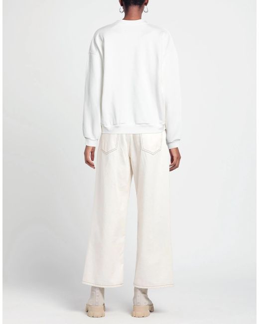 Maison Margiela White Plain Colour Sweatshirt