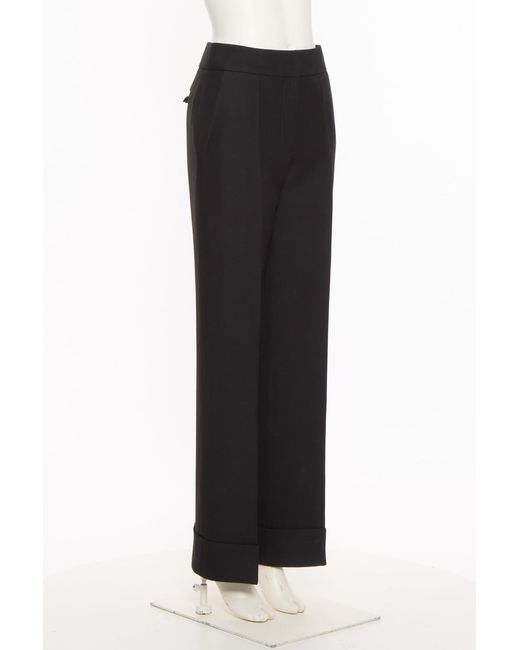 Valentino Black Straight Leg Tailored Pants