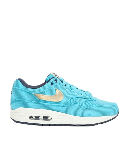 Nike Blue Air Max 1 Premium Lace-Up Sneakers for men