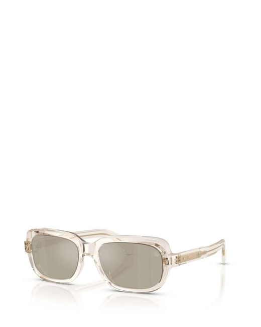 Moncler White Eyewear Rectangular Frame Sunglasses for men