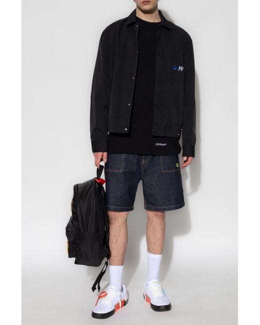 Off-White c/o Virgil Abloh Black Scribble Diag Printed Crewneck T-Shirt for men