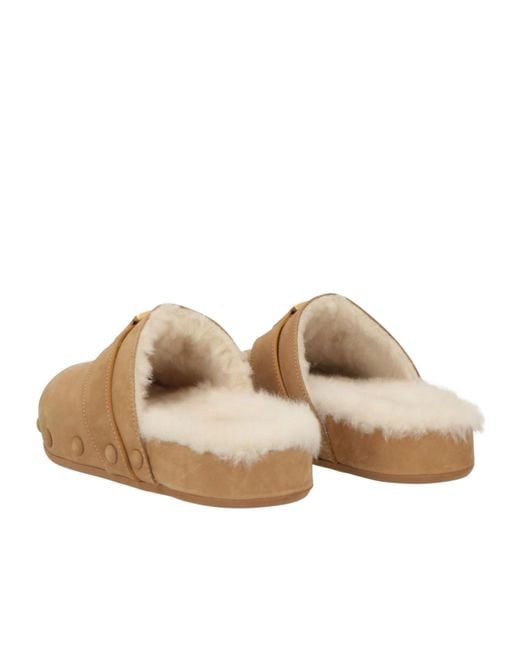 Chloé Brown Decorated Mules