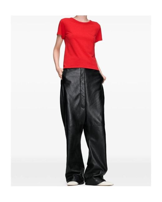 Maison Margiela Red Logo Detail T-Shirts