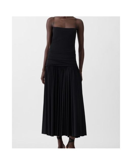 Jacquemus Black The Abiha Gathered Waist Dress
