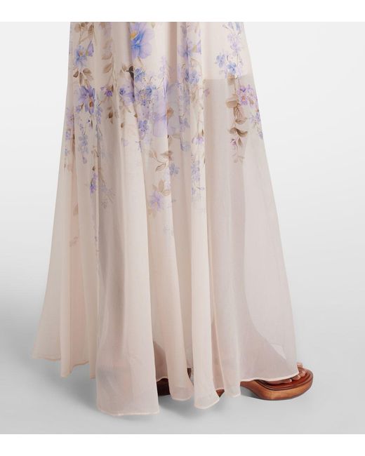 Zimmermann White Luna Belted Floral Maxi Dress