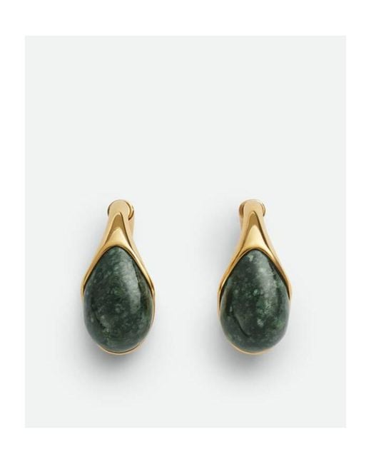 Bottega Veneta Metallic Drop Marble Earrings