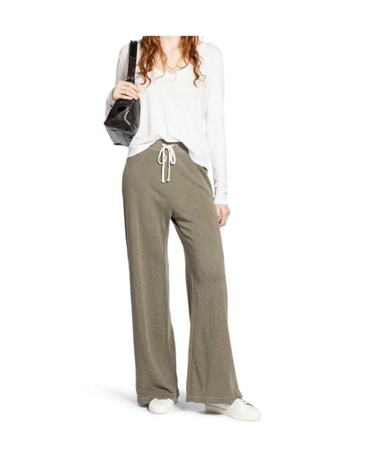 James Perse White Deep V-Neck Long-Sleeve T-Shirt