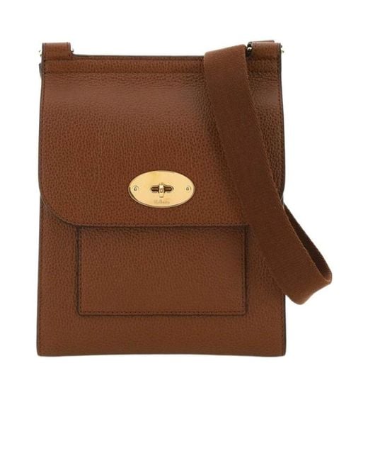 Mulberry Brown Small Antony Crossbody Bag
