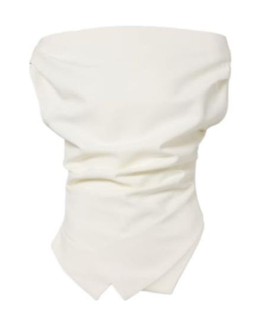 Rohe White Draped Asymmetric Top
