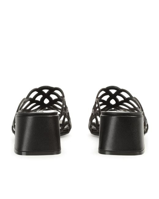 Sergio Rossi Black High Heeled Sandals With Thick Heels