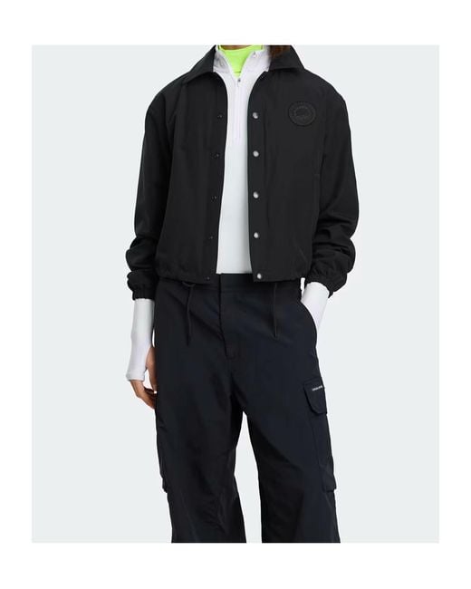 Canada Goose Blue Button-Up Drawstring Jacket