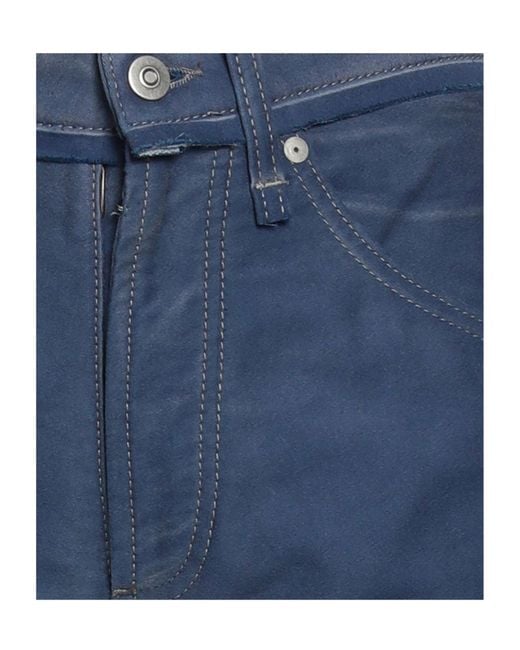 Maison Margiela Blue Solid Color Webbing Pants