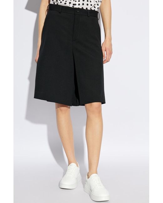 Comme des Garçons Black Waist Belt Shorts for men