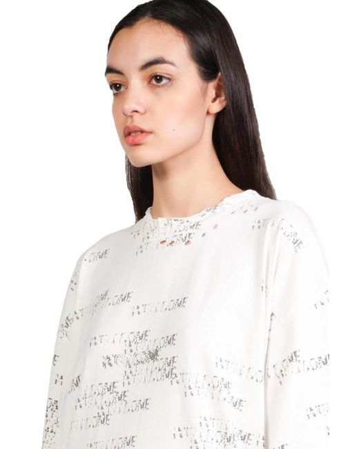 we11done White Round-Necked T-Shirt