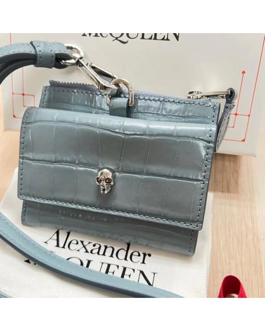 McQueen Blue Logo Card Bag