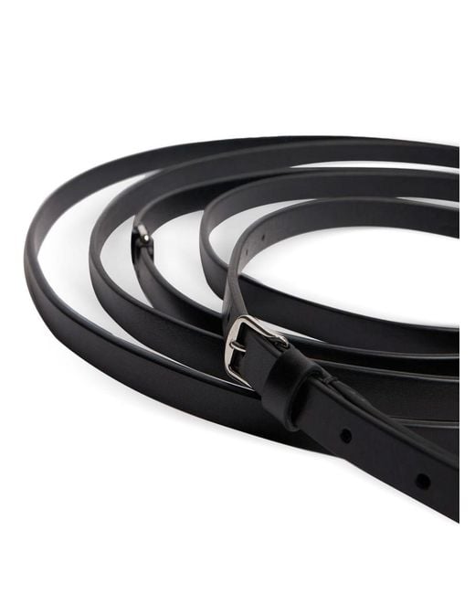 Ann Demeulemeester Black Triple-Wrap Leather Belt