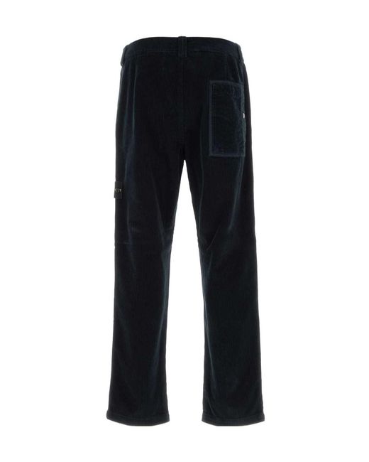 Stone Island Black Cargo Casual Trousers for men