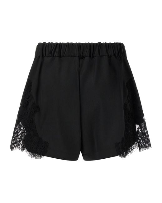 Versace Black Lace Insert Shorts