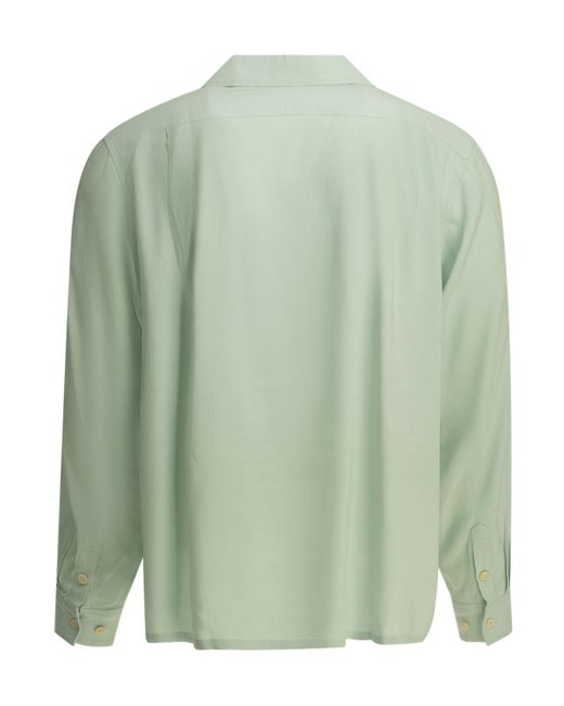Visvim Green Keesey Camp Collar Shirt for men
