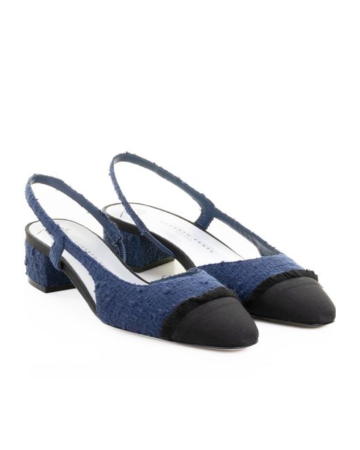 Roberto Festa Blue Round Toe Flat Sandals
