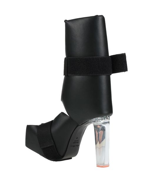 Rick Owens Black Stylish And Simple Platform Leather Boots