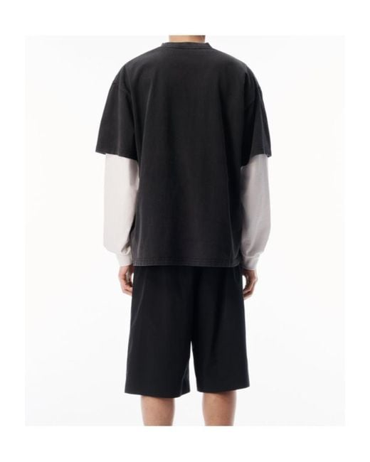 Alexander Wang Black Crewneck Short-Sleeved T-Shirt for men
