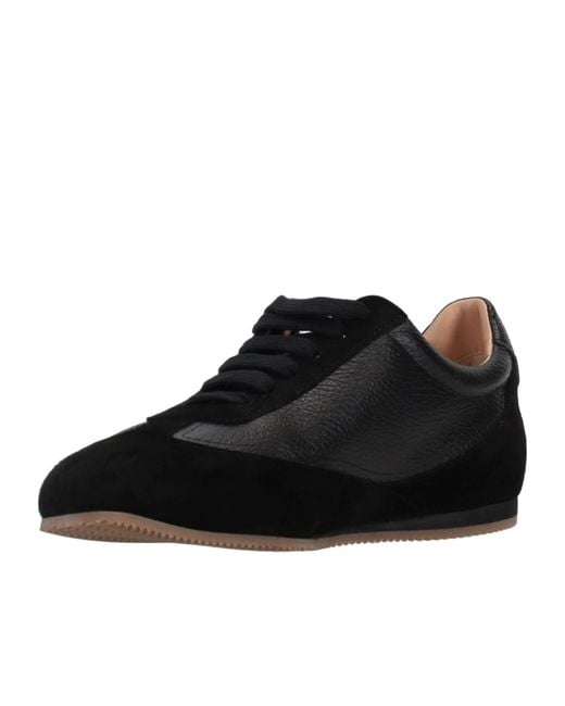 Niccolò Pasqualetti Black Lace-Up Low-Top Sneakers