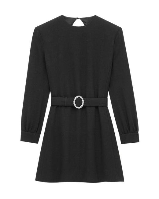 Saint Laurent Black Backless Mini Dress