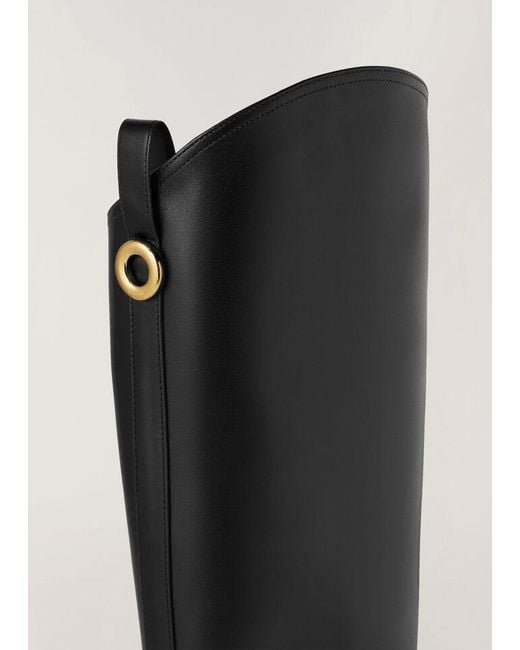 Loro Piana Black Kilda Round-Roe Boots