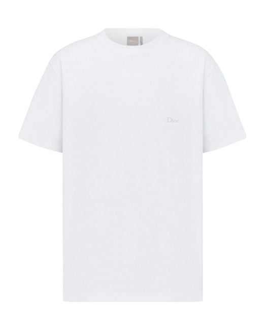 Dior White Short-Sleeved T-Shirt for men